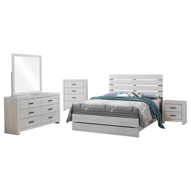 Brantford 5-piece Eastern King Bedroom Set Coastal White - 207051KE-S5