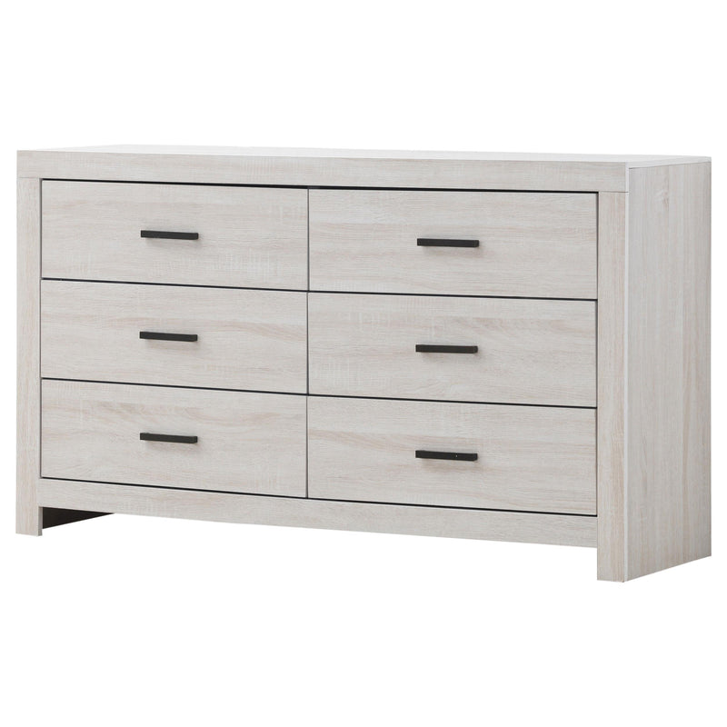 Brantford 6-drawer Dresser Coastal White - 207053