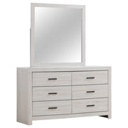 Brantford 6-drawer Dresser with Mirror Coastal White - 207053M