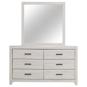 Brantford 6-drawer Dresser with Mirror Coastal White - 207053M