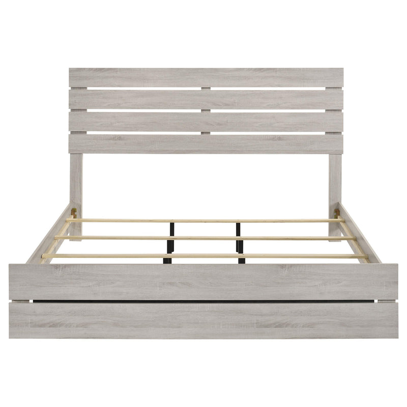 Brantford Wood Eastern King Panel Bed Coastal White - 207051KE