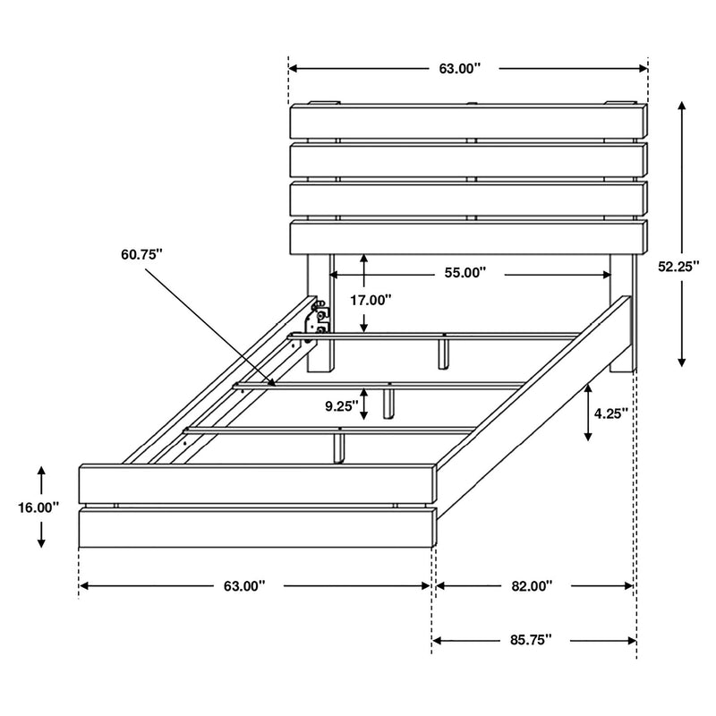 Brantford Wood Queen Panel Bed Coastal White - 207051Q