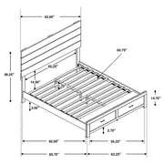 Brantford Wood Queen Storage Panel Bed Coastal White - 207050Q