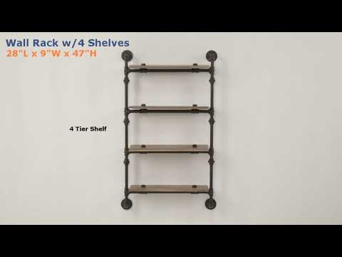 Brantley Wall Rack W/4 Shelves - AC00737