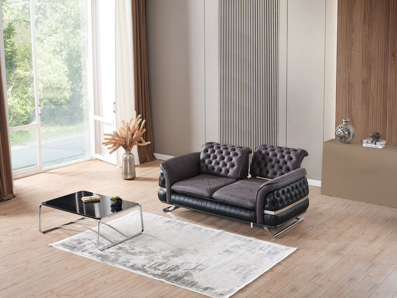 Bravo 3-pieces (Sofa & Loveseat & Chair) Livingroom Set Black in Black - 101-BRA-ZENA-321