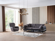 Bravo 3-pieces (Sofa & Loveseat & Chair) Livingroom Set Black in Black - 101-BRA-ZENA-321