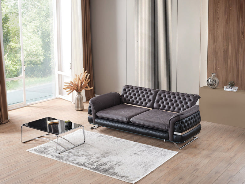 Bravo 3-pieces (Sofa & Loveseat & Chair) Livingroom Set Black in Black - 101-BRA-ZENA-321