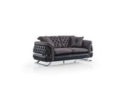 Bravo 3-pieces (Sofa & Loveseat & Chair) Livingroom Set Black in Black - 101-BRA-ZENA-321