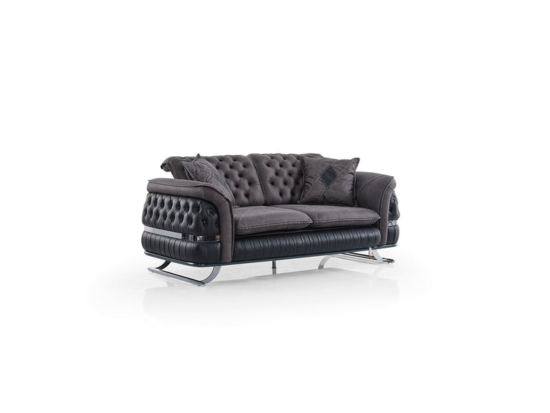 Bravo 3-pieces (Sofa & Loveseat & Chair) Livingroom Set Black in Black - 101-BRA-ZENA-321