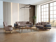 Bravo 3-pieces (Sofa & Loveseat & Chair) Livingroom Set Brown in Brown - 101-BRA-ZENV-321