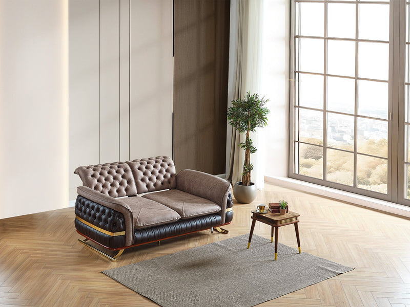 Bravo 3-pieces (Sofa & Loveseat & Chair) Livingroom Set Brown in Brown - 101-BRA-ZENV-321