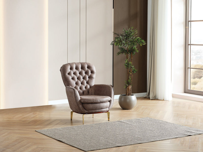 Bravo 3-pieces (Sofa & Loveseat & Chair) Livingroom Set Brown in Brown - 101-BRA-ZENV-321