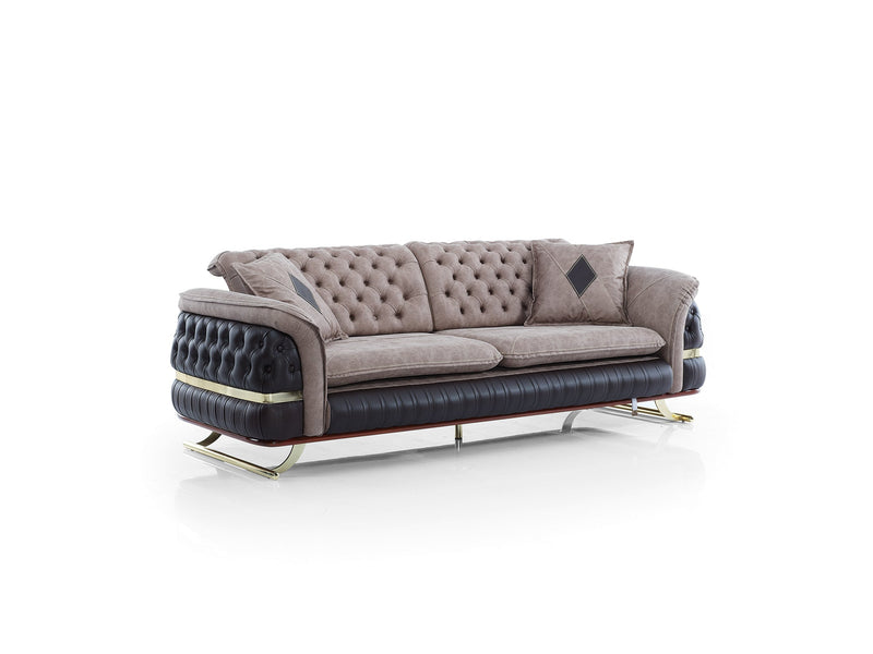 Bravo 3-pieces (Sofa & Loveseat & Chair) Livingroom Set Brown in Brown - 101-BRA-ZENV-321