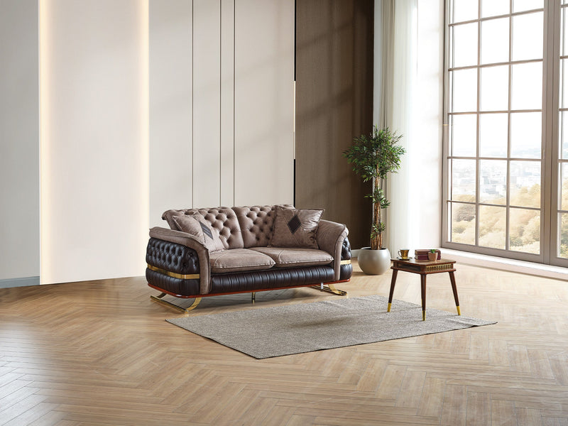 Bravo 3-pieces (Sofa & Loveseat & Chair) Livingroom Set Brown in Brown - 101-BRA-ZENV-321