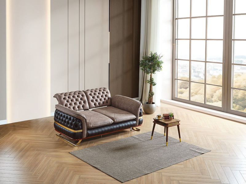 Bravo 3-pieces (Sofa & Loveseat & Chair) Livingroom Set Brown in Brown - 101-BRA-ZENV-321