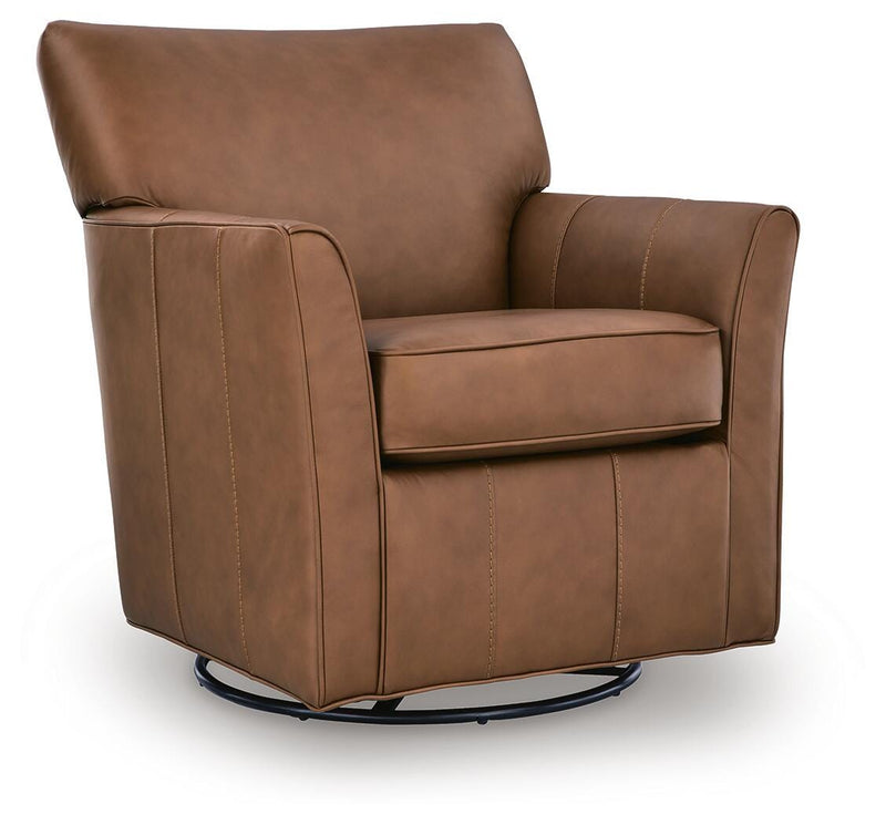Braydunn Caramel Swivel Glider Accent Chair - A3000821
