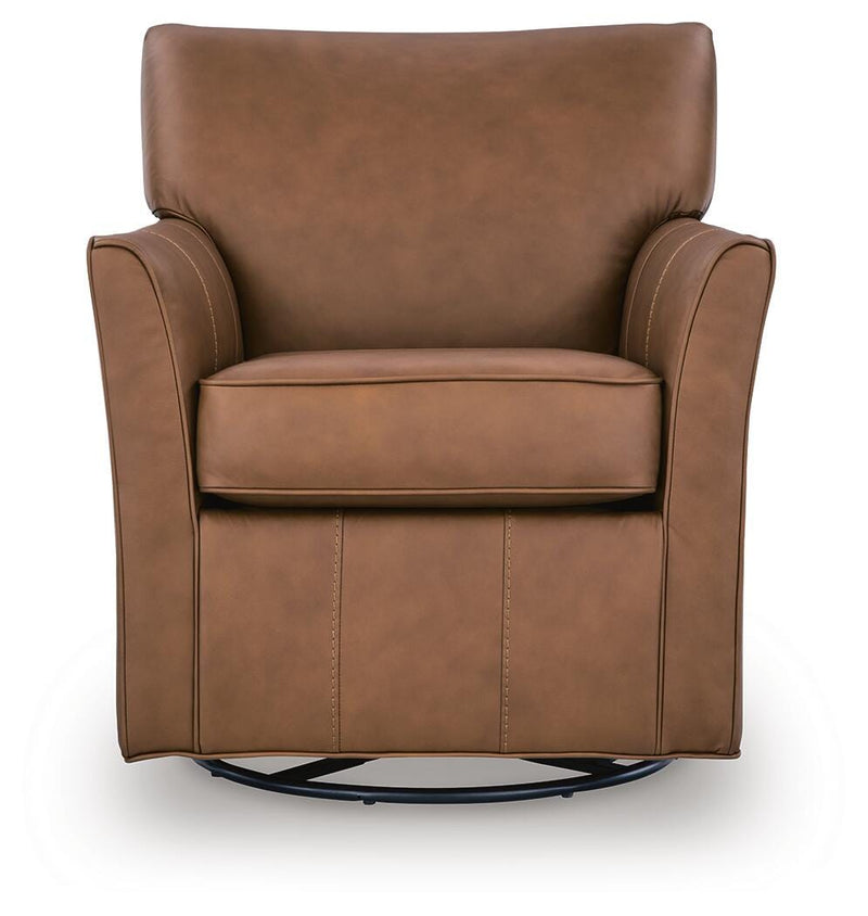 Braydunn Caramel Swivel Glider Accent Chair - A3000821