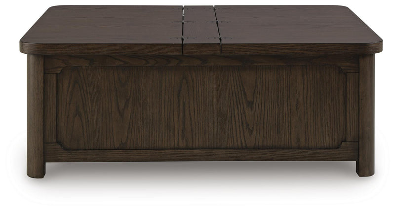 Breckington Dark Brown Coffee Table With Storage - T678-20