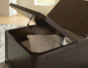 Breckington Dark Brown Coffee Table With Storage - T678-20