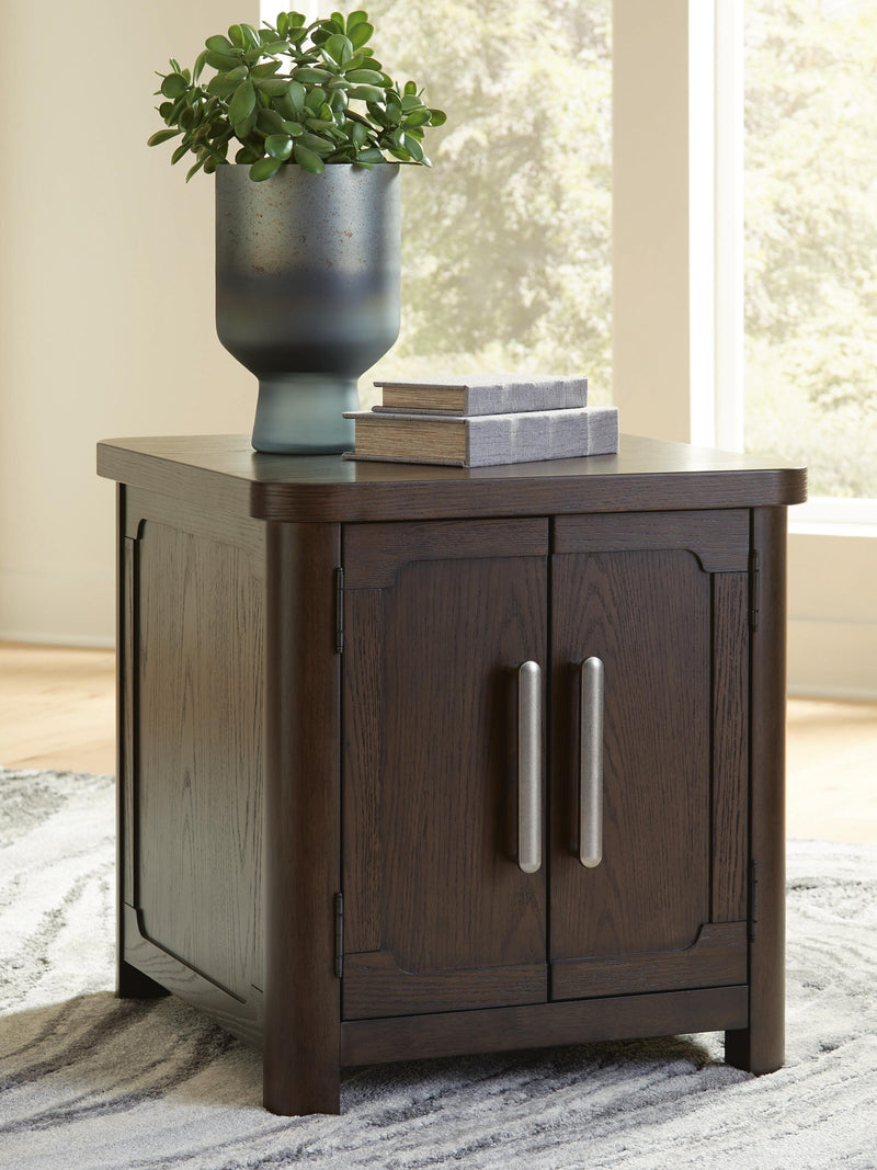 Breckington Dark Brown End Table - T678-3