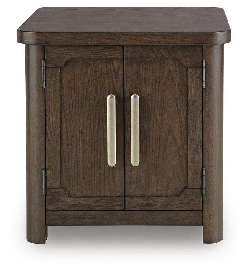 Breckington Dark Brown End Table - T678-3