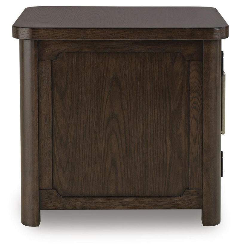 Breckington Dark Brown End Table - T678-3