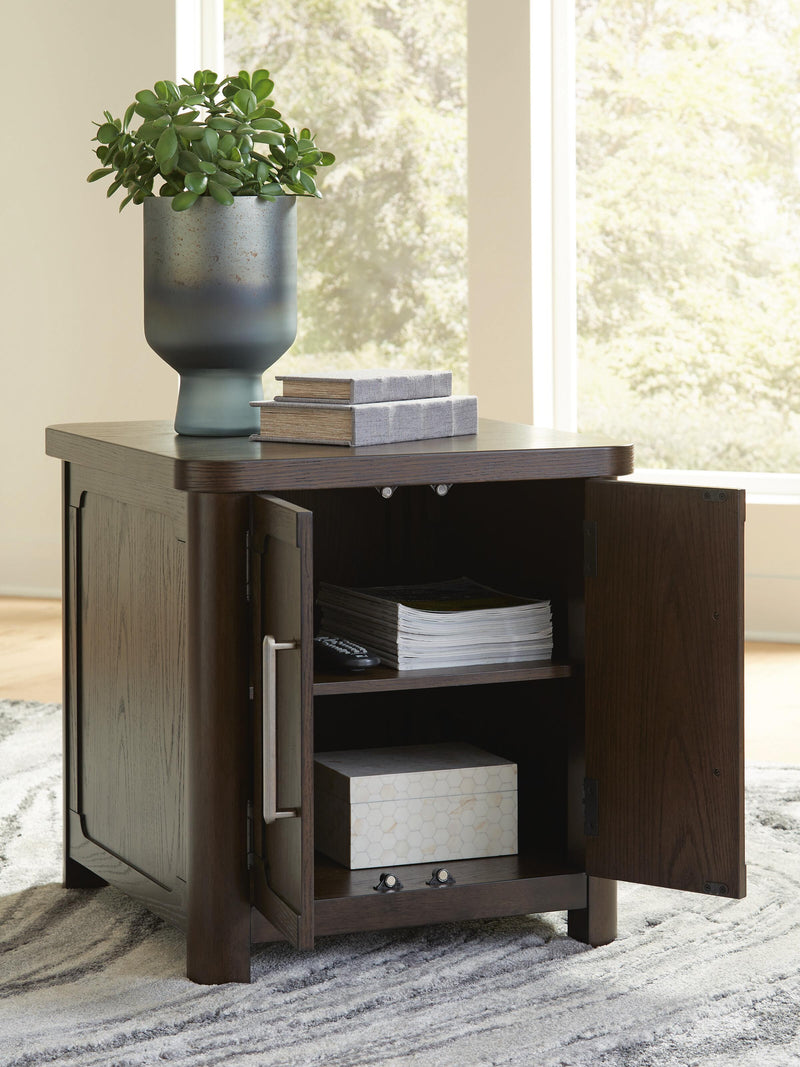 Breckington Dark Brown End Table - T678-3