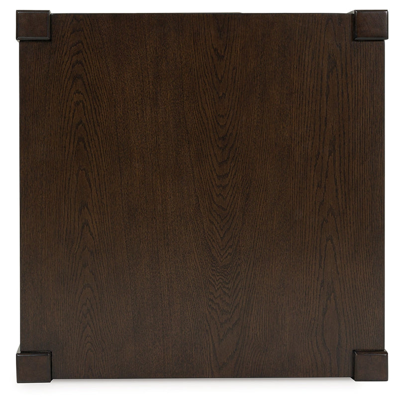Breckington Dark Brown End Table - T856-2