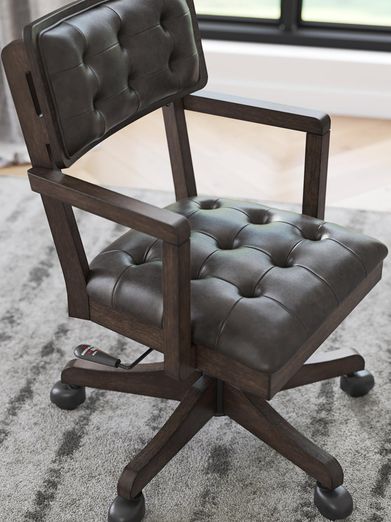 Breckington Dark Brown Home Office Desk Chair - H556-01A
