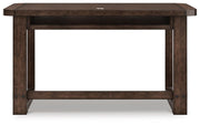 Breckington Home Office Desk with Chair and Storage in Dark Brown - PKG022067