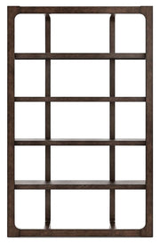 Breckington Home Office Desk with Chair and Storage in Dark Brown - PKG022067