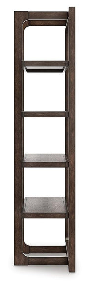 Breckington Home Office Desk with Chair and Storage in Dark Brown - PKG022067