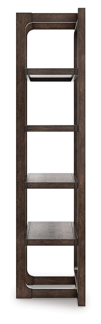 Breckington Home Office Desk with Chair and Storage in Dark Brown - PKG022067