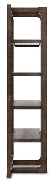 Breckington Home Office Desk with Chair and Storage in Dark Brown - PKG022067