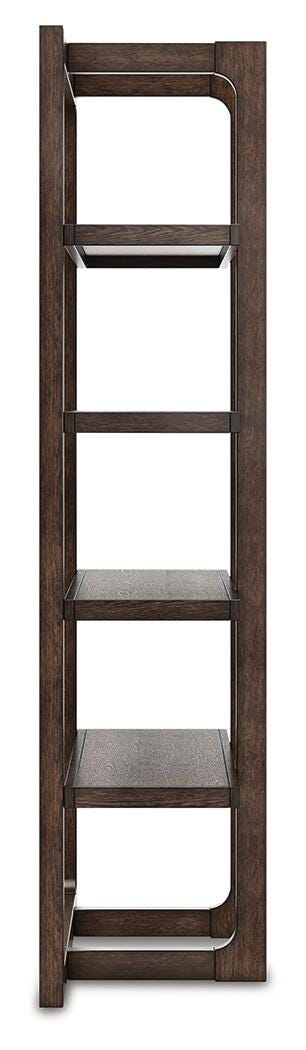Breckington Home Office Desk with Chair and Storage in Dark Brown - PKG022067