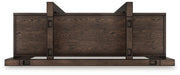 Breckington Home Office Desk with Chair and Storage in Dark Brown - PKG022067