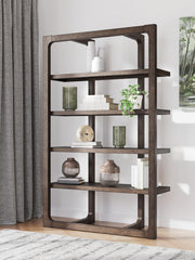 Breckington Home Office Desk with Chair and Storage in Dark Brown - PKG022067