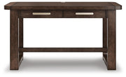 Breckington Home Office Desk with Chair and Storage in Dark Brown - PKG022067