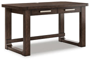 Breckington Home Office Desk with Chair in Dark Brown - PKG022066