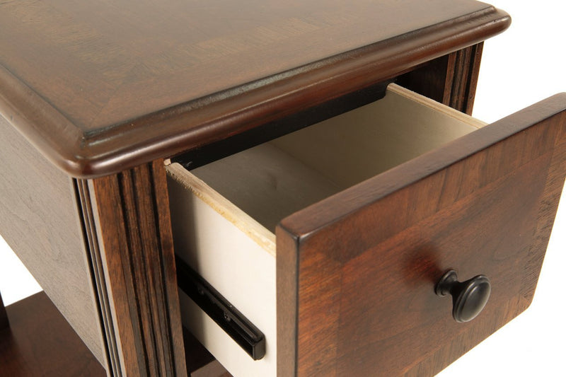 Breegin Brown Chairside End Table - Gate FurnitureEnd Table Chair Side