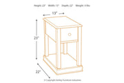 Breegin Brown Chairside End Table - Gate FurnitureEnd Table Chair Side