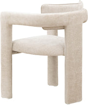 Brenda Chenille Fabric Upholstered Dining Chair in Beige, Set of 2 - 11084Beige-C