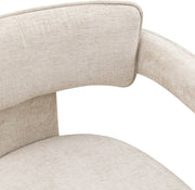 Brenda Chenille Fabric Upholstered Dining Chair in Beige, Set of 2 - 11084Beige-C