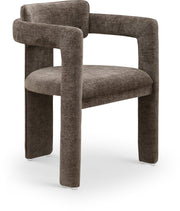 Brenda Chenille Fabric Upholstered Dining Chair in Brown, Set of 2 - 11084Brown-C