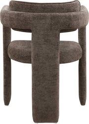 Brenda Chenille Fabric Upholstered Dining Chair in Brown, Set of 2 - 11084Brown-C