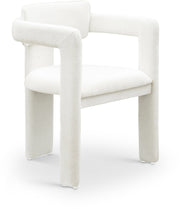 Brenda Chenille Fabric Upholstered Dining Chair in Cream, Set of 2 - 11084Cream-C