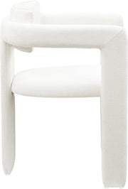 Brenda Chenille Fabric Upholstered Dining Chair in Cream, Set of 2 - 11084Cream-C