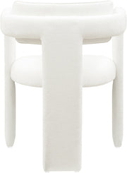 Brenda Chenille Fabric Upholstered Dining Chair in Cream, Set of 2 - 11084Cream-C