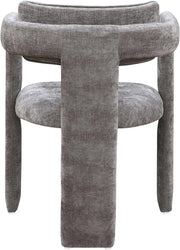 Brenda Chenille Fabric Upholstered Dining Chair in Grey, Set of 2 - 11084Grey-C
