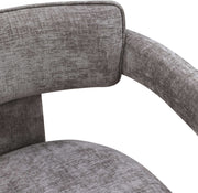 Brenda Chenille Fabric Upholstered Dining Chair in Grey, Set of 2 - 11084Grey-C